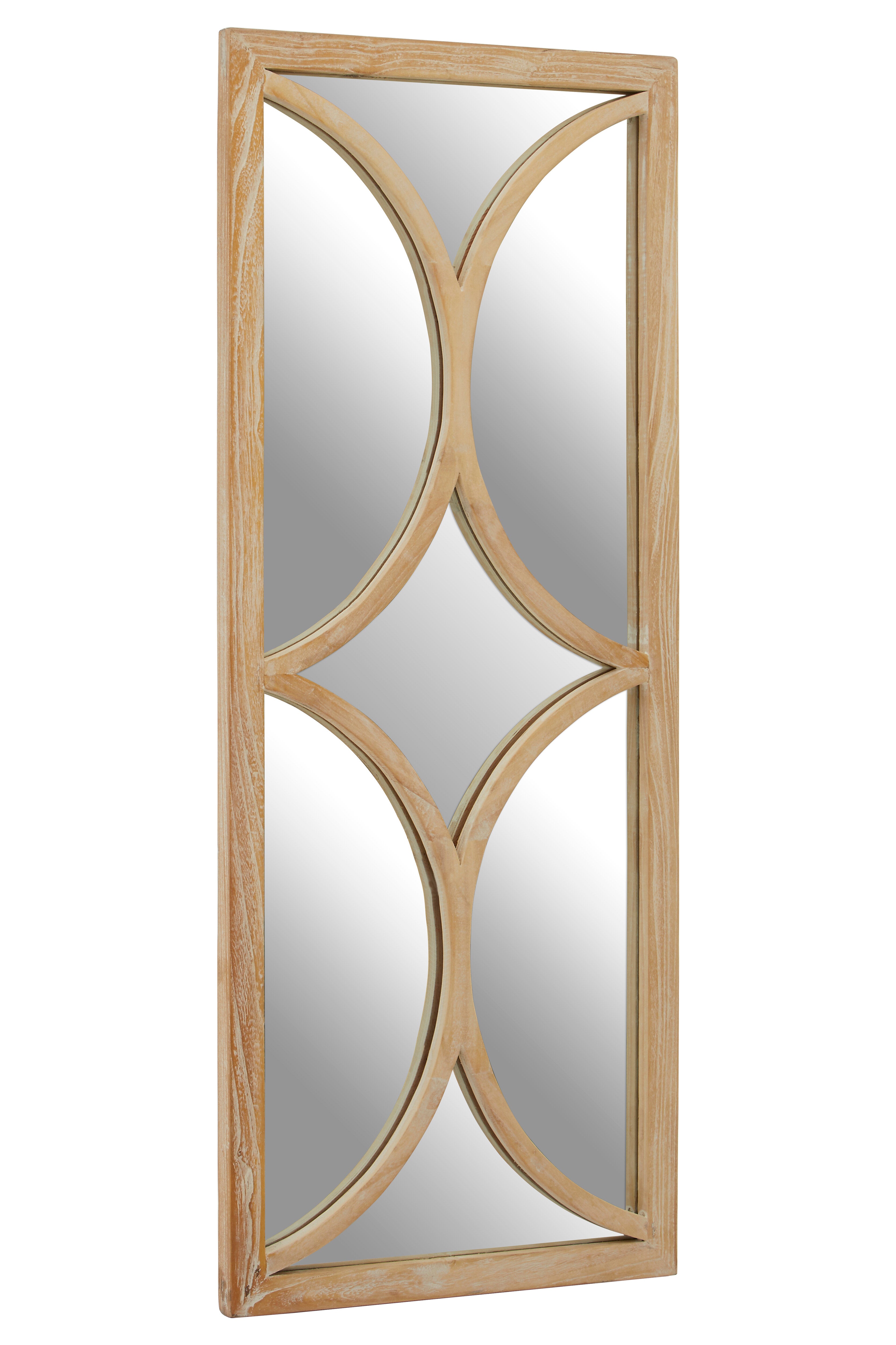 Aruba Natural Elmwood Abstract Wall Mirror